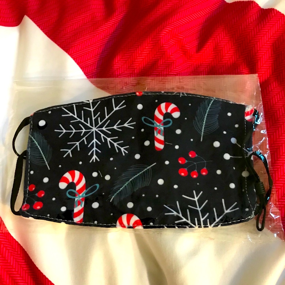 1 Blue Candy Cane Christmas mask